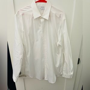 Calvin Klein Slim Fit Performance Non Iron Button Down Shirt Men 17 34 35